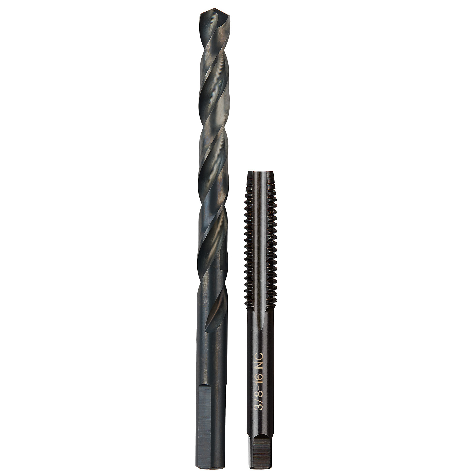 Milwaukee 3/8"-16 NC Straight Flute Plug Tap & 5/16" Drill Bit, Model# 49-57-5548